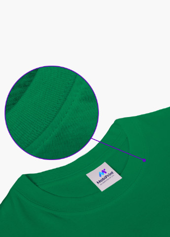 Зеленая демисезонная футболка детская лайк (likee)(9224-1041) MobiPrint