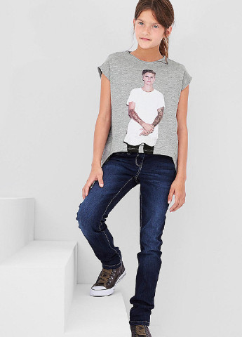 Светло-серая летняя футболка S.Oliver