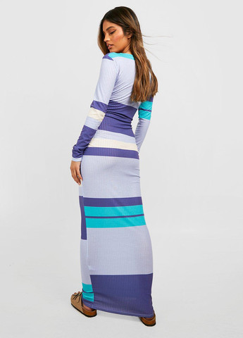 Комбінована кежуал сукня силуетна Boohoo в смужку