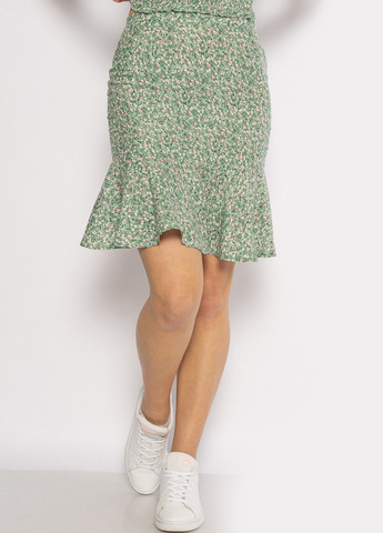 Оливковая кэжуал цветочной расцветки юбка Time of Style