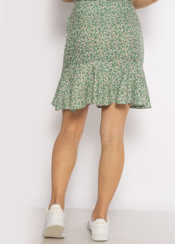 Оливковая кэжуал цветочной расцветки юбка Time of Style