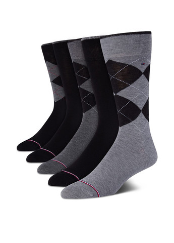 Комбинированные носки (5 пар) Tommy Hilfiger клетка (331305091)