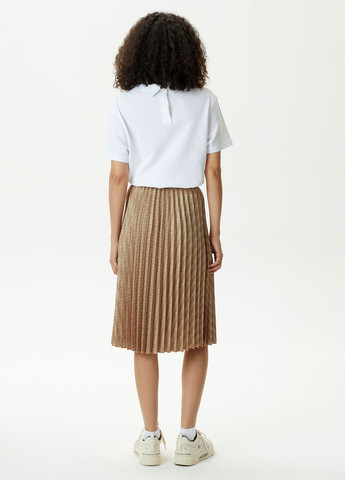 Бежевая кэжуал с рисунком юбка Lacoste плиссе