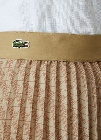 Бежевая кэжуал с рисунком юбка Lacoste плиссе