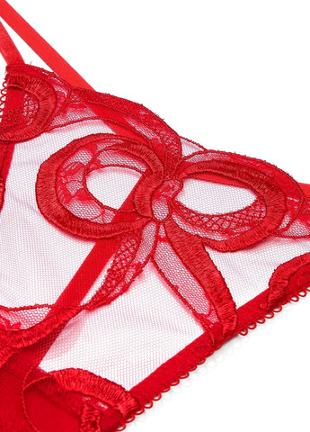 Червоний демісезонний комплект (бюстгальтер, трусики) Victoria's Secret