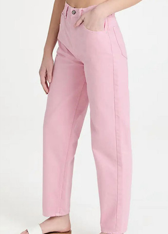 Светло-розовые кэжуал демисезонные прямые брюки Boyish