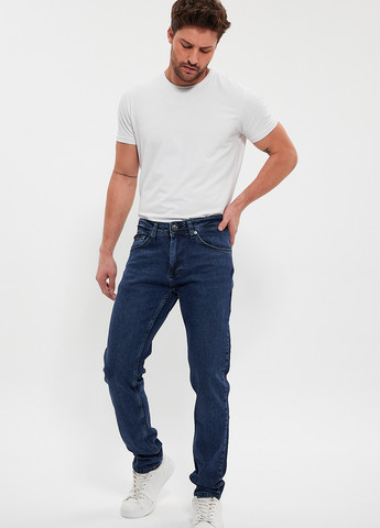 Светло-синие демисезонные зауженные джинсы Trend Collection