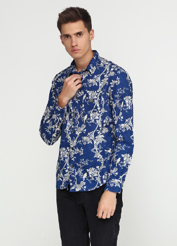 Синяя рубашка с цветами Ralph Lauren