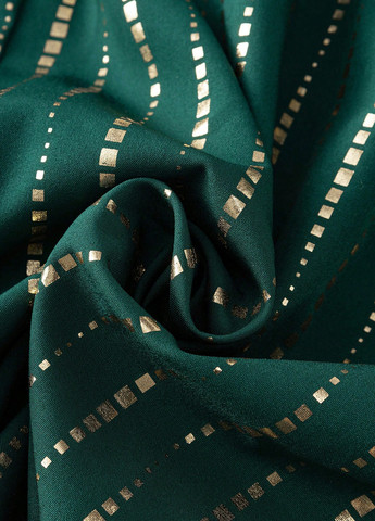 Темно-зеленое кэжуал платье клеш SHEIN в полоску