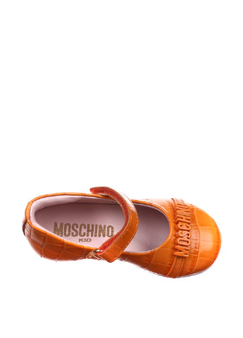 Оранжевые туфли без каблука Moschino