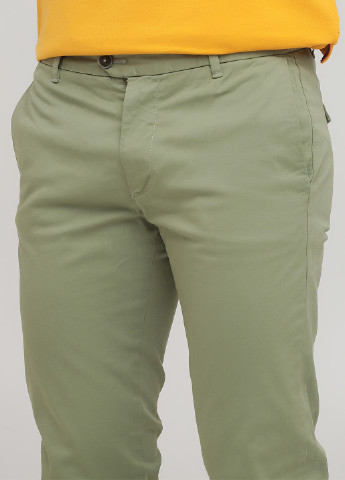 Оливковые кэжуал демисезонные чиносы, прямые брюки United Colors of Benetton