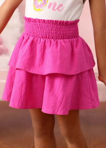 Розовая кэжуал однотонная юбка SHEIN клешированная