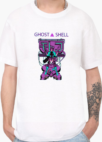 Белая футболка мужская мотоко кусанаги призрак в доспехах (ghost in the shell) белый (9223-2652) xxl MobiPrint