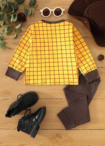 Коричневий демісезонний костюм (лонгслів, штани) брючний SHEIN