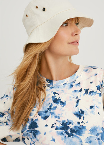 Молочное кэжуал платье C&A с цветочным принтом