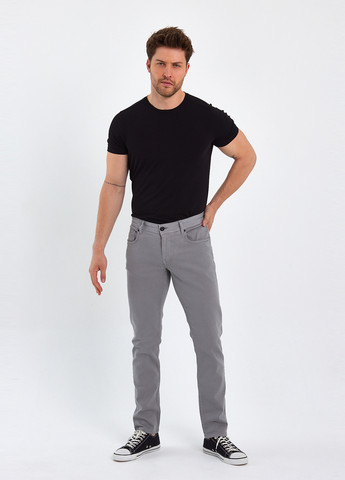 Серые демисезонные прямые джинсы Trend Collection
