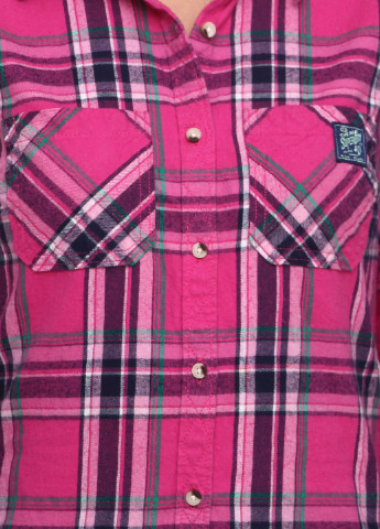 Розовая кэжуал рубашка в клетку Superdry