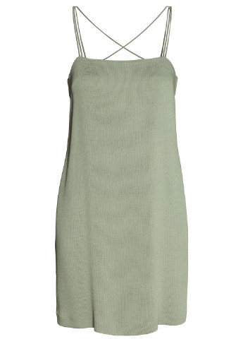 Світло зелена кежуал сукня H&M однотонна