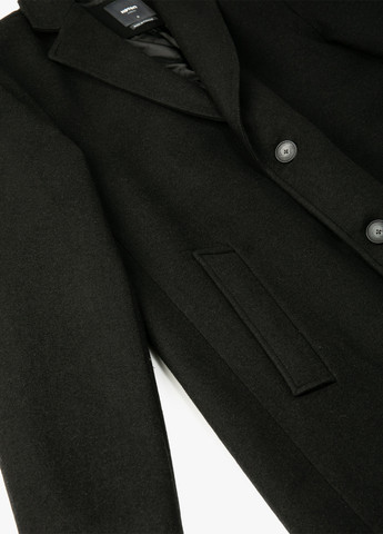 Черное демисезонное Пальто однобортное KOTON