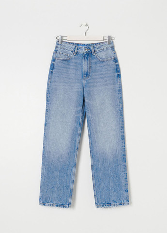 Светло-синие демисезонные прямые, укороченные джинсы Sinsay