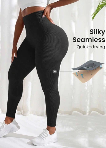 Черные демисезонные леггинсы SHEIN