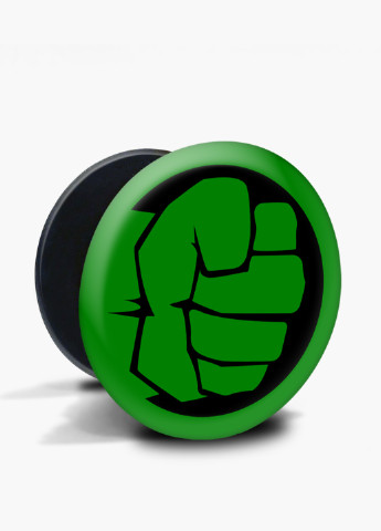 Попсокет (Popsockets) тримач для смартфону Халк Марвел (Hulk Marvel) (8754-1448) Чорний MobiPrint (216748492)