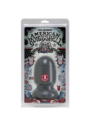 Анальная пробка для фистинга American Bombshell - Shell Shock S Gun Metal, диаметр 7,4см Doc Johnson (254973565)