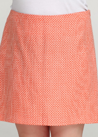 Оранжевая кэжуал с орнаментом юбка Bodenschatz мини