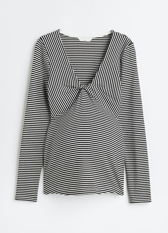 Черно-белый демисезонный пуловер для беременных пуловер H&M