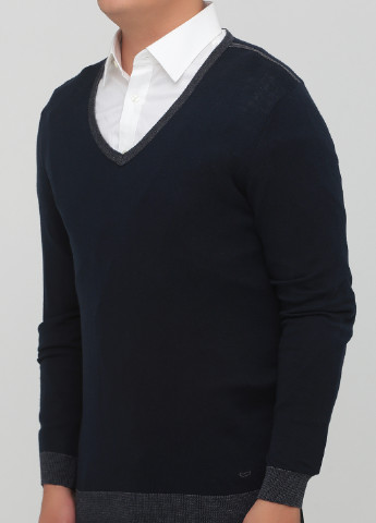 Темно-синій демісезонний светр пуловер Gas