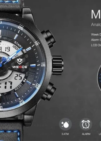 Чоловічі Годинники Premium Blue кварцові спортивні, класичні Weide (226691404)