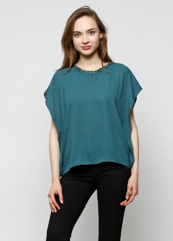 Темно-зеленая летняя блуза Buttons