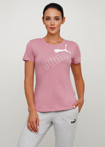 Розовая летняя футболка Puma