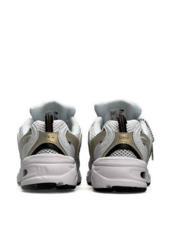 Цветные демисезонные кроссовки New Balance White Gold Black Premium