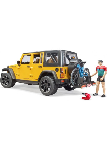 Спецтехніка Джип Jeep Rubicon з фігуркою велосипедиста на спортивному бай (02543) Bruder (254078855)