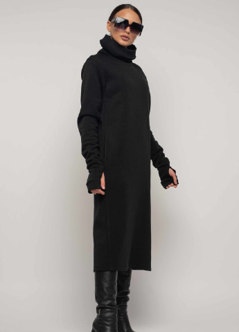 Черное кэжуал платье монти пл 0719 черный Ри Мари однотонное