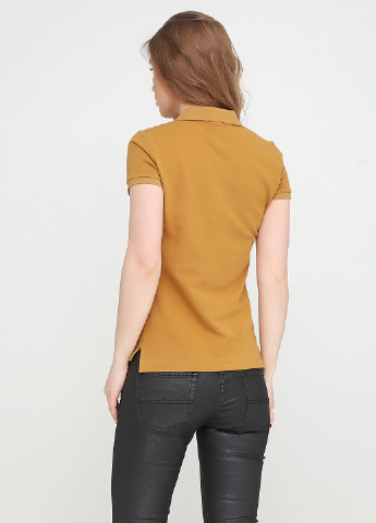 Горчичная женская футболка-поло Ralph Lauren однотонная