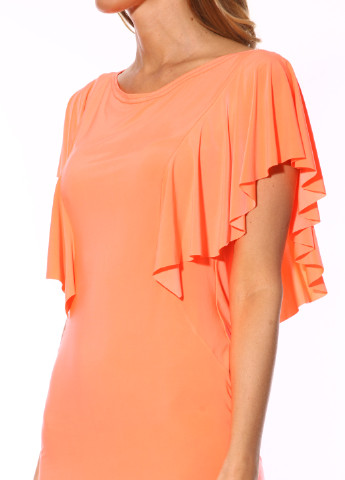 Оранжевое коктейльное платье Majaly однотонное
