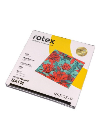 Ваги для підлоги Flowers RSB05-P 150 кг Rotex (253617646)