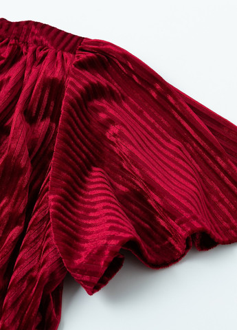 Бордовое кэжуал платье на запах SHEIN однотонное