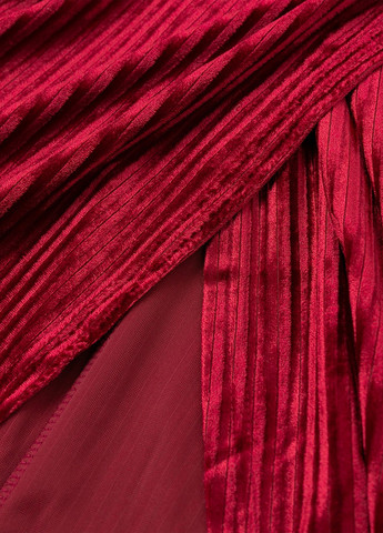 Бордовое кэжуал платье на запах SHEIN однотонное