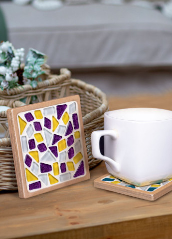 Стеклянная мозаика Cup Coaster (Square) Подставка для чашек (квадратные) MA1002 Mosaaro (253876006)