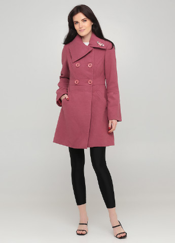 Розовое демисезонное Пальто двубортное Vittoria Romano