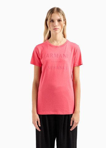 Розовая кэжуал футболка Armani Exchange