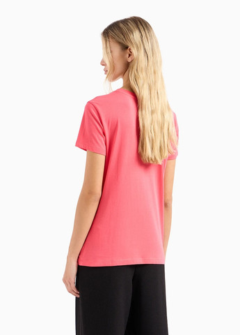 Розовая летняя футболка Armani Exchange