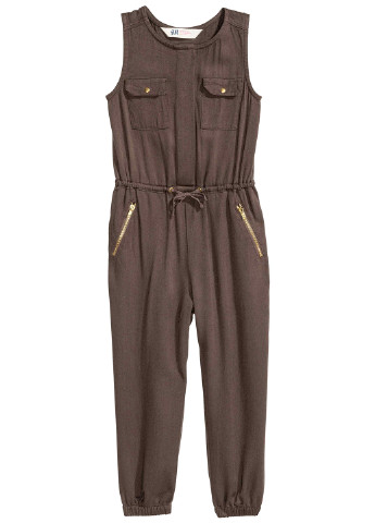 Комбинезон H&M комбинезон-брюки тёмно-коричневый кэжуал
