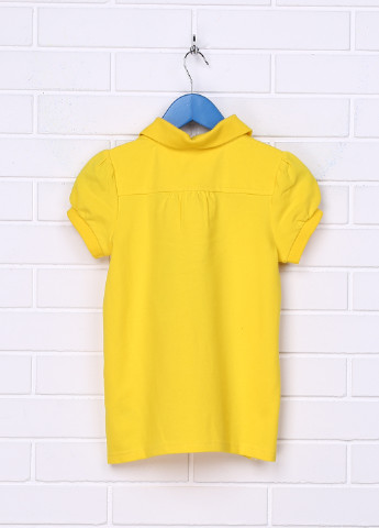 Желтая детская футболка-поло для девочки Juicy Couture однотонная