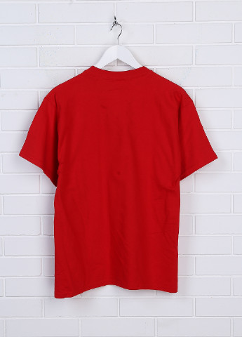 Красная летняя футболка с коротким рукавом Tultex