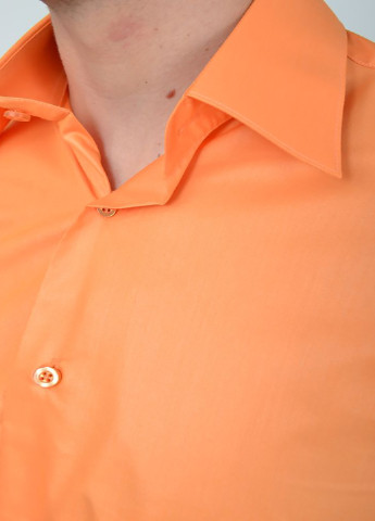 Оранжевая кэжуал рубашка однотонная Ager