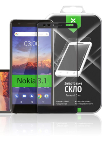 Стекло защитное для Nokia 3.1 Black (VTPGS-N31B) Vinga (203983381)